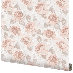 Обои флизелиновые Розы розовые 0.53 м 70105-450